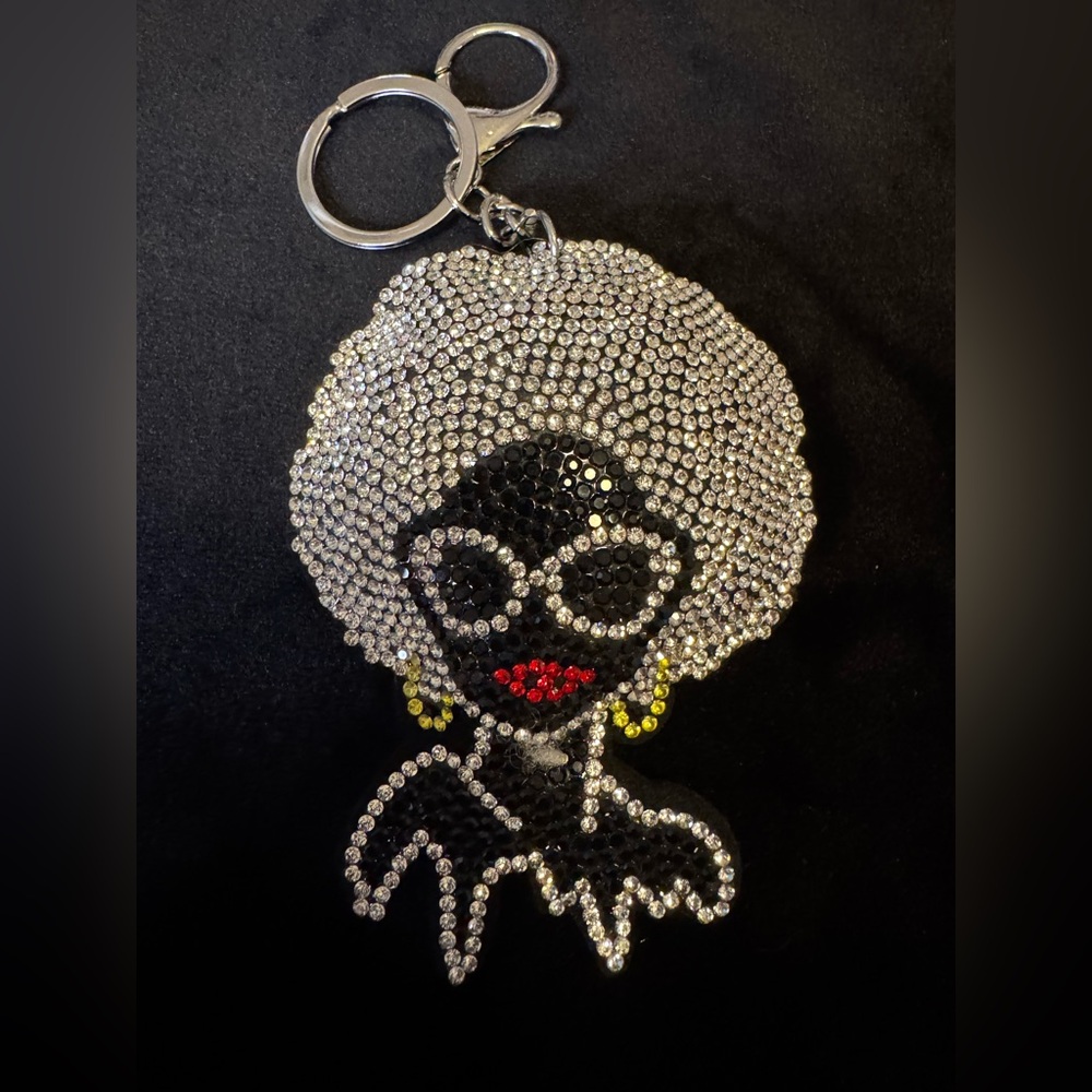 Lovely Lady Rhinestone Keychain